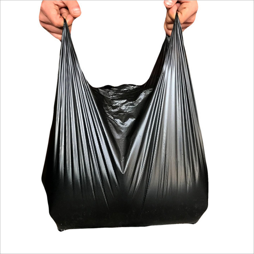 Picture of [50 garbage bags] garbage bags household thickened disposable black vest-type portable garbage bags