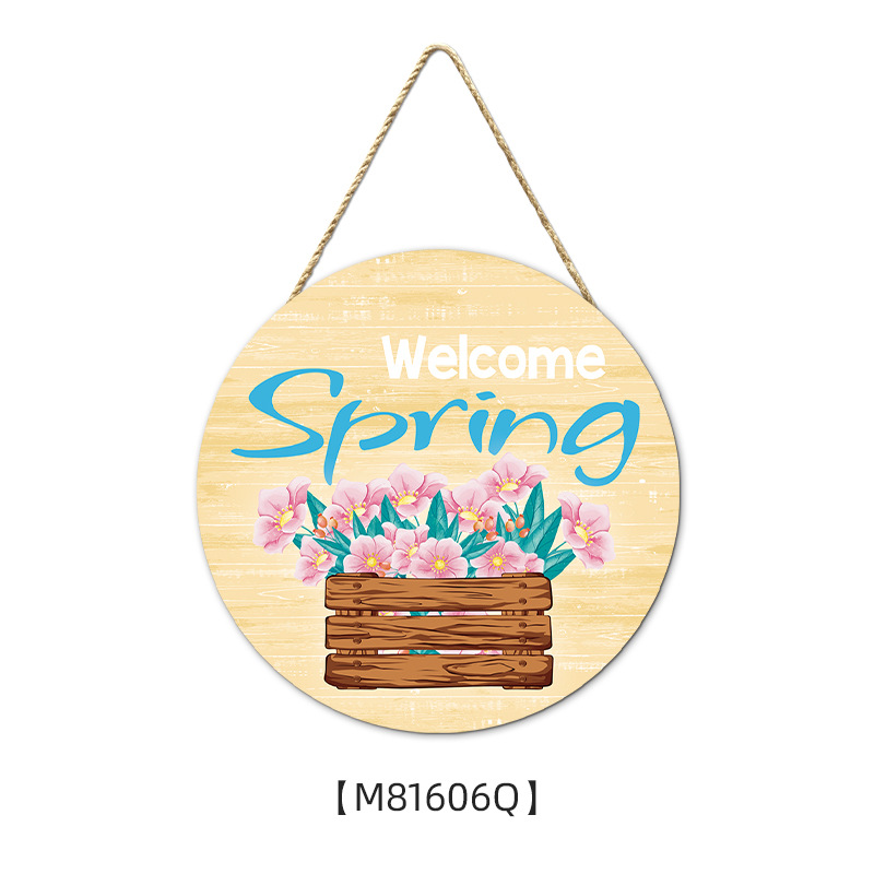 Picture of Amazon Hello spring farmhouse collection wooden ornaments wall decoration American country Spring door plate pendant