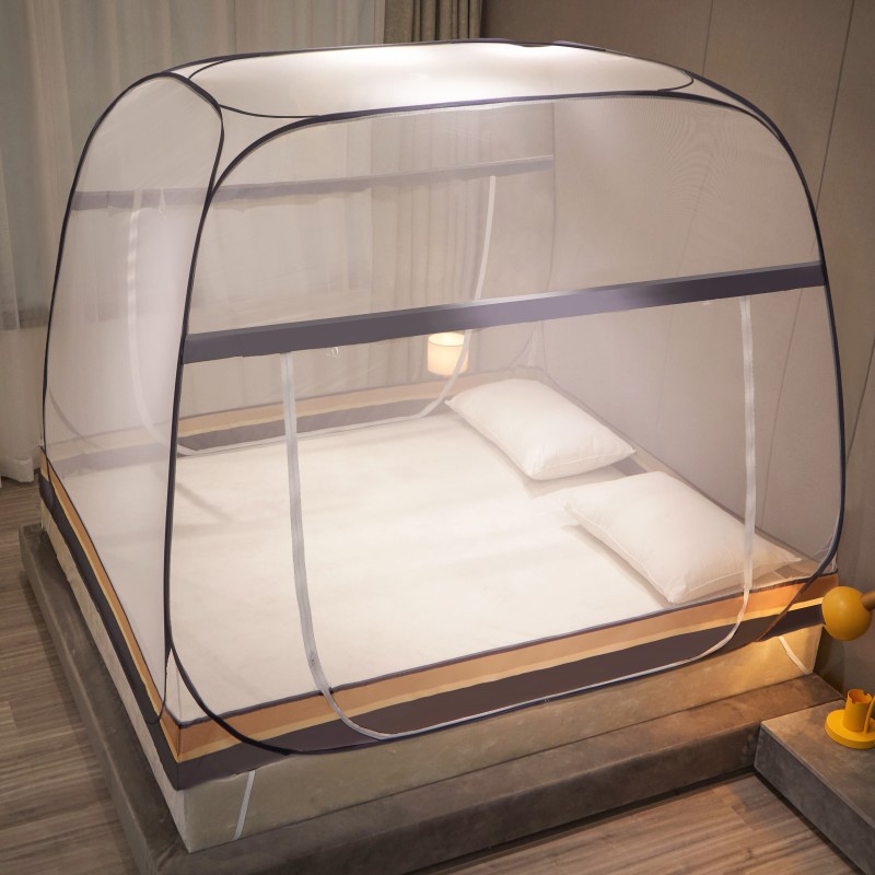 Picture of Mosquito net installation-free Mongolian mosquito net 1 meter 5 bed 1 meter 8 bed foldable removable and washable dust-proof top mesh yarn bottom