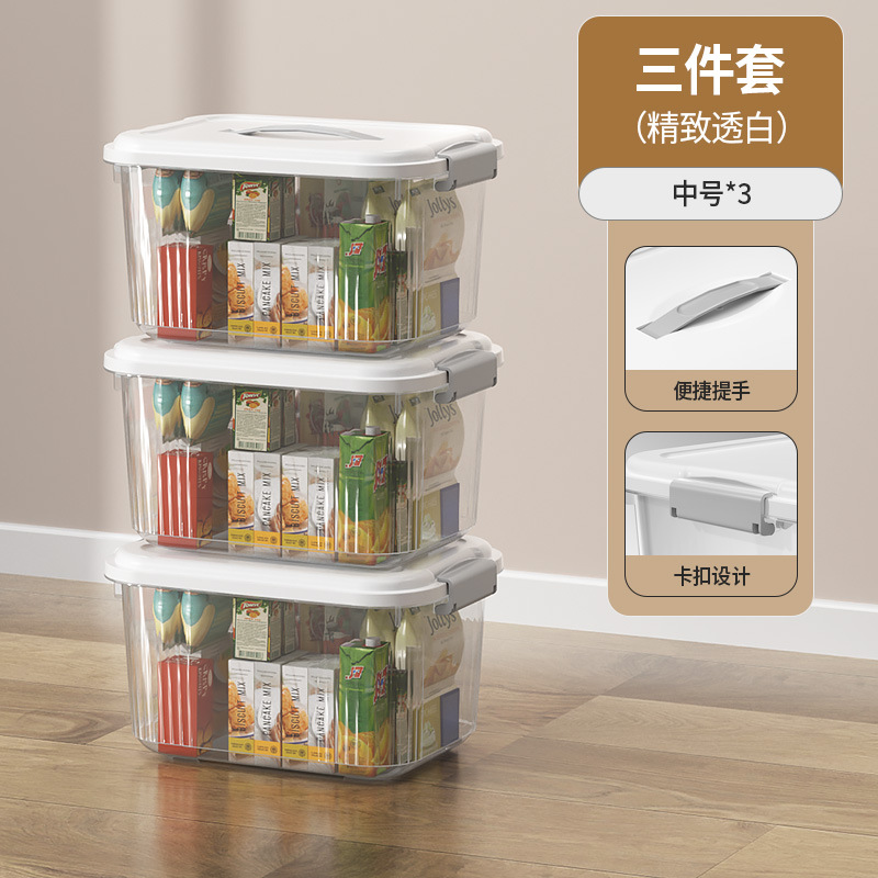 Picture of Transparent Storage Box Plastic Box with Lid Satchel Storage Box Large and Small Clothing Storage Box Organizer Box with Lid