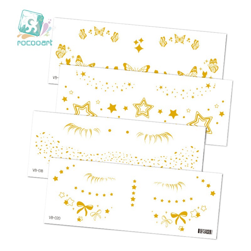 Ricklon New Freckle Stickers Tattoo Stickers Waterproof Sweat-proof Environmental Protection Bronzing European and American Makeup Face Stickers Waterproof Tattoo Stickers