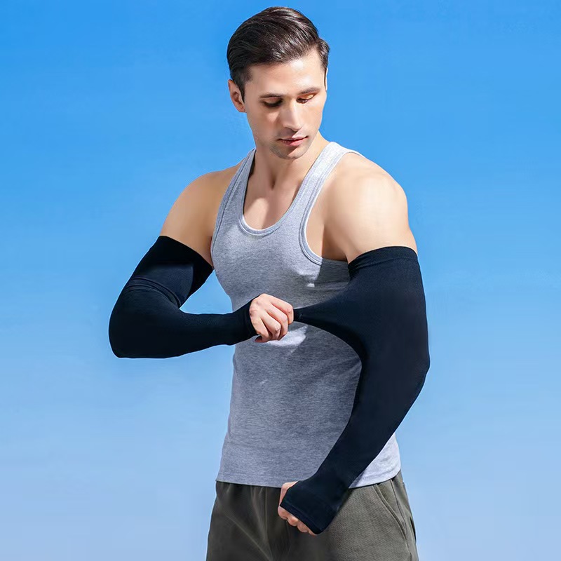 Picture of Sun Protection Sleeves for Men Plus Size Loose Arm Guards Plus Fat and Enlarged Ice Silk Sleeves Sun Protection Uv Protection Arm