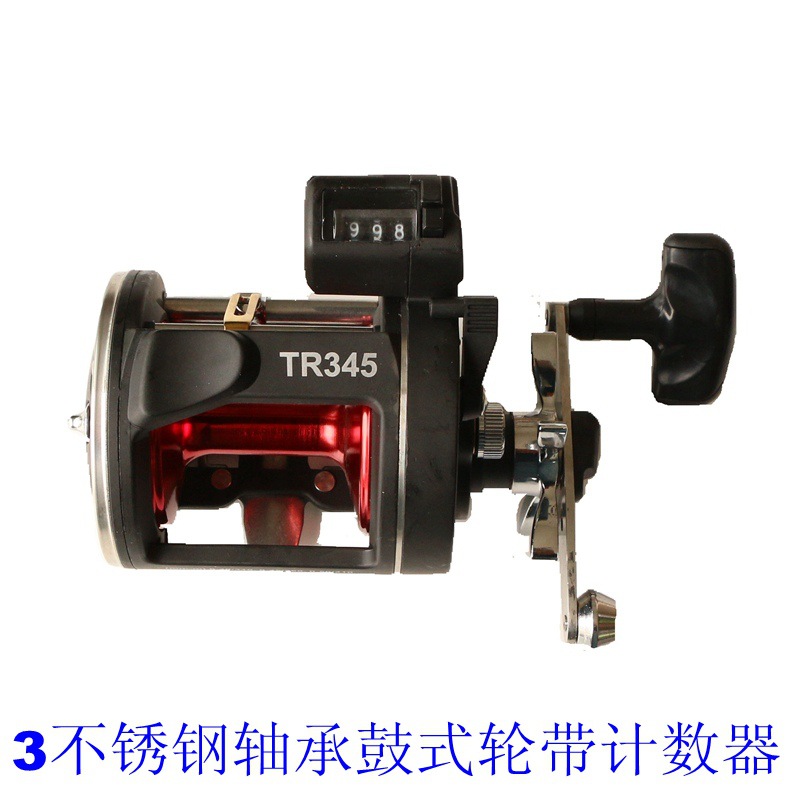 Cross Border TWIN FISH Pisces TR345 Drum Wheel Sea Fishing Wheel Counter Tow Fishing Wheel Transverse Wheel 3 Bearing Fishing