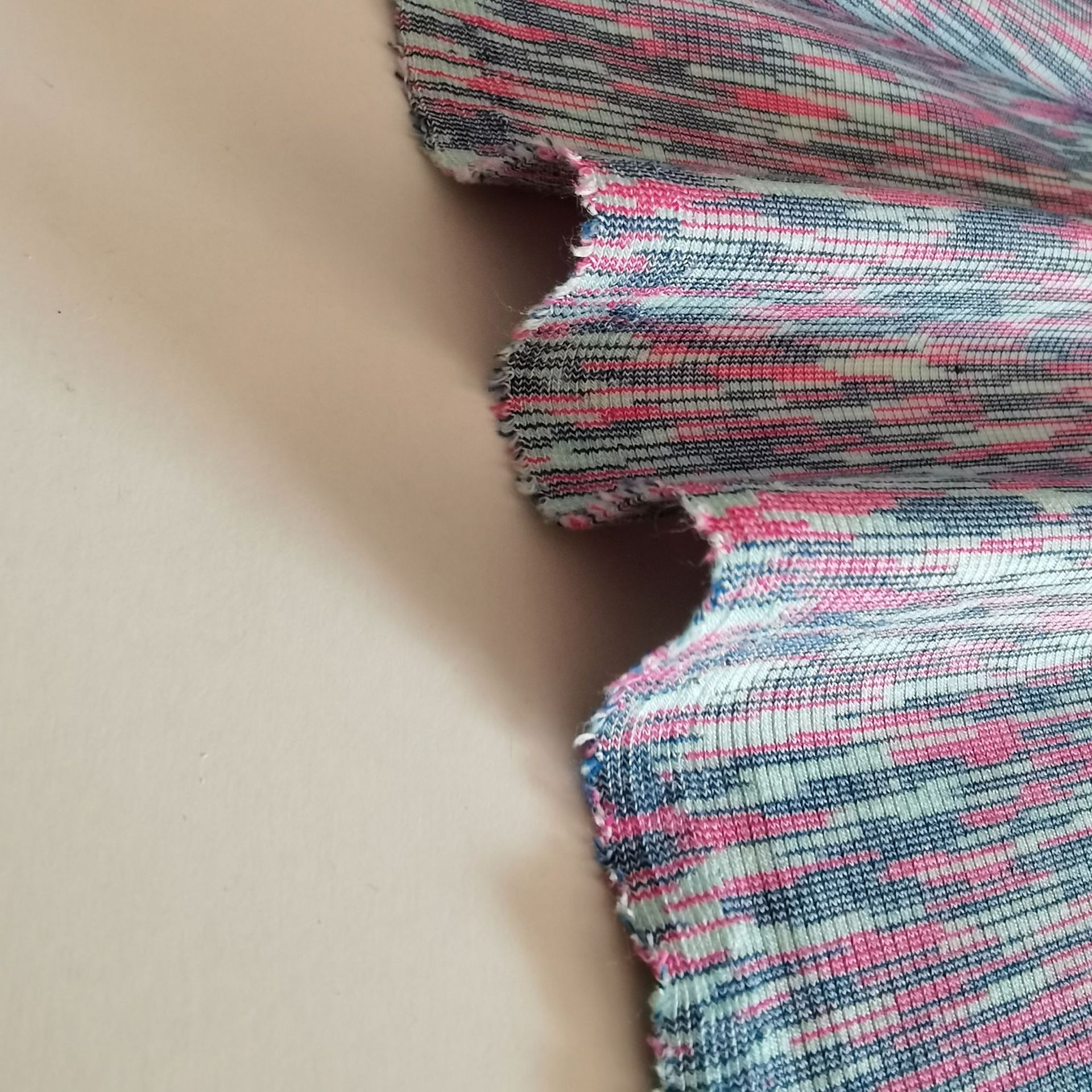 Discount New Order knitted section color polyester cotton stretch 2*2 thread green color high elastic undershirt graphene fabric
