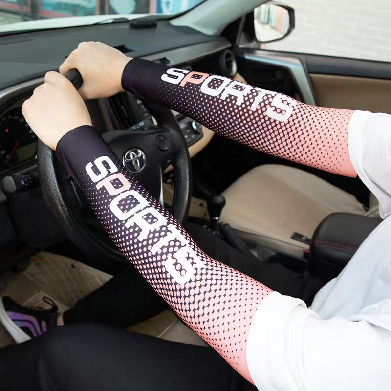 Picture of Outdoor Sun Protection Sleeves, Ice Sleeves, Transfer Printing, Beach Cycling, Driving, Fishing and Driving, Ice Silk Sleeves for Men and Women