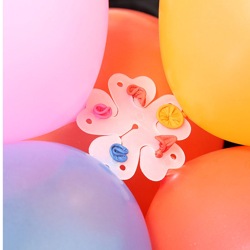 Wholesale modeling balloon accessories plum blossom card clip wedding room decoration flower shaped balloon clip-new 6 in 1