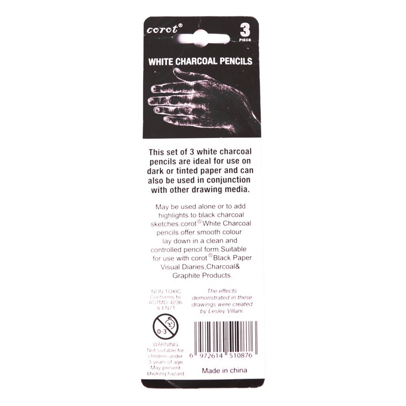 Cross-border special high-gloss pen sketch white chalk special highlight white pen white charcoal pen carbon painting white lead brush
