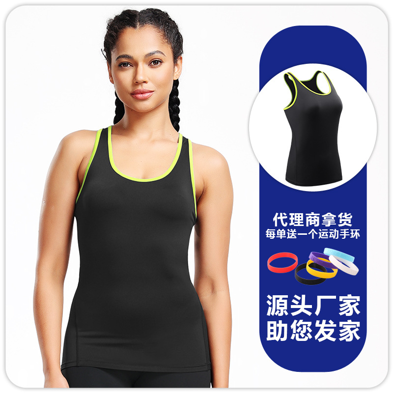 Picture of Yoga Camisole Women's Suit Inner Wearing Sports Outer Wearing I-Shapes Sleeveless Tight Base Shirt Running Top