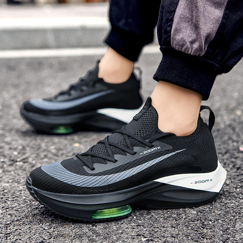 Cross-Border Large Size Marathon Sports Running Shoes Men's Mesh Breathable Fashion Low-Top Air Cushion Shoes