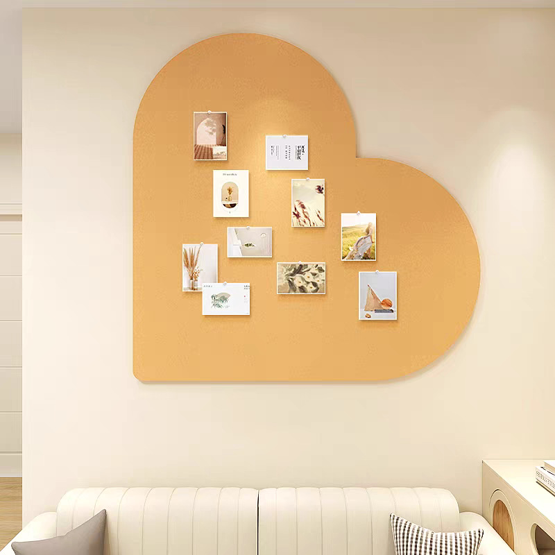 Heart-shaped photo wall DIY living room wall decoration couple instant photo display wall felt wall sticker message board