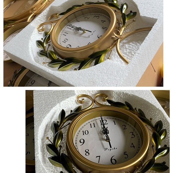 American Style Atmospheric Wall Clock Living Room Art Mute Wall Watch Creative Fashion European Style Home Cross-border Popular Decorative Watch