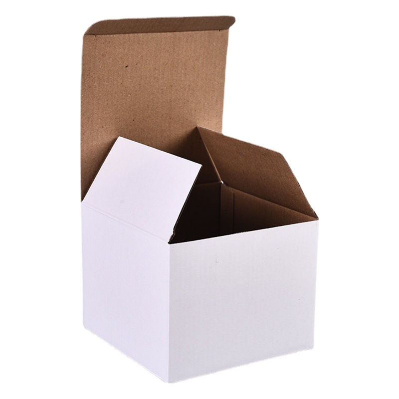 Three-Layer White E-Type Corrugated Box 14-20cm Cross-Border Product Packaging Box Corrugated Cardboard Box