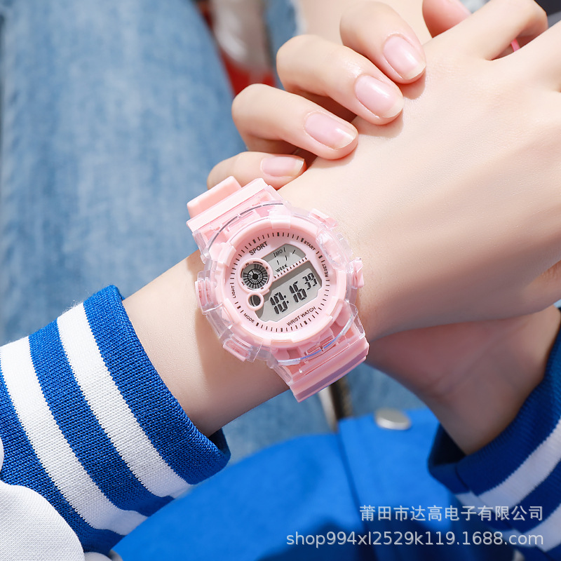 Women's Glacier White Student Party Junior High School Girl Ins Unicorn Sports Electronic Watch