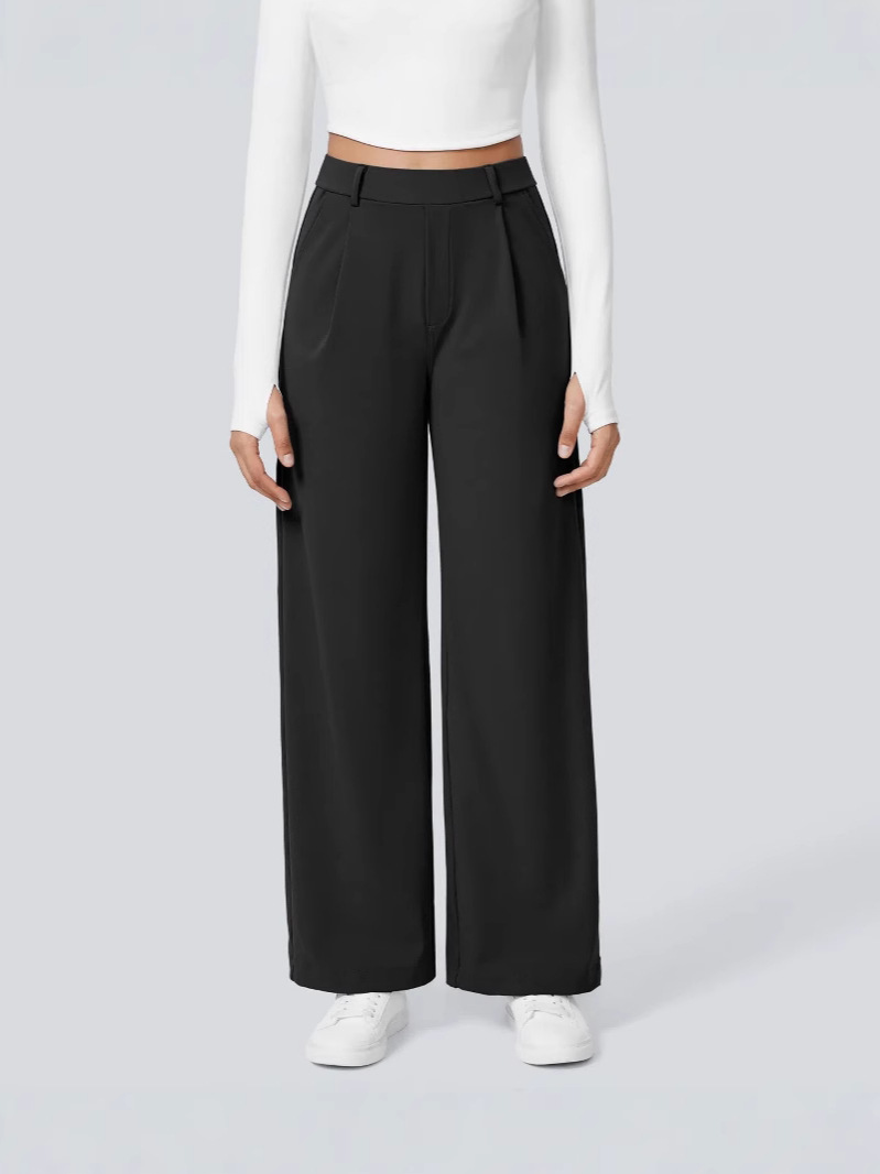 Picture of Amazon cross-border hot suit trousers outdoor sports leisure pocket pants loose slim straight pants
