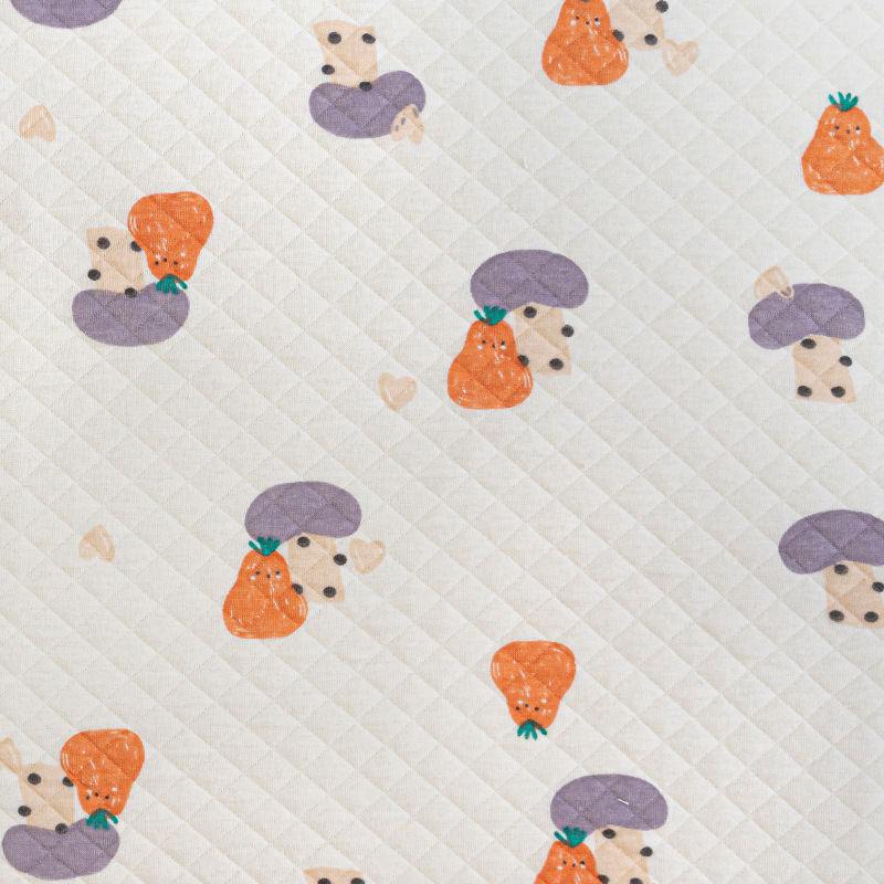 Picture of Original White Diamond Lattice Jacquard Air Layer Printed Baby Quilted Fabric Baby Jumpsuit Sleeping Bag Quilted Fabric