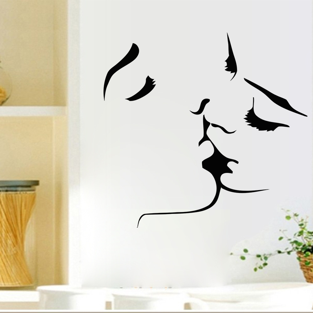 ZY8468 New kiss couple bedroom living room sofa background wall stickers foreign trade wholesale waterproof removable