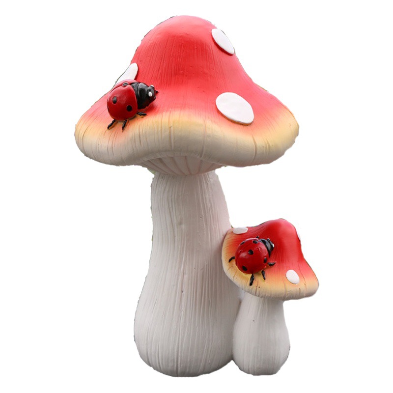 Cross-Border Outdoor Courtyard Landscape Decorations Garden Potted Bonsai Decoration Simulated Mushroom Micro Landscape Lawn Ornaments