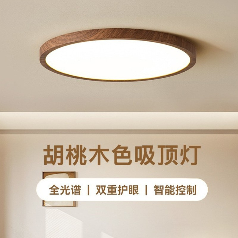 Picture of Japanese Ultra-Thin Bedroom Ceiling Lamp Modern Simple High Cri Second Bedroom Study Lamp Mid-Century Style Round Master Bedroom Lamp