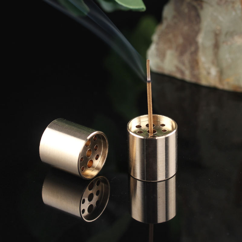 Picture of Brass incense holder incense holder incense holder small gourd incense mini nine-hole incense thread incense holder incense holder holder