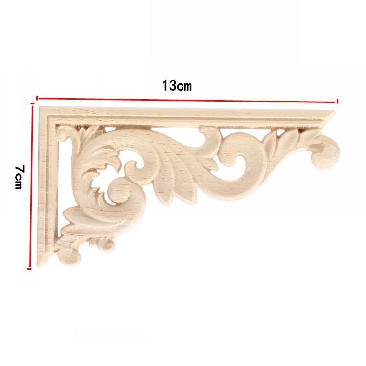 Picture of Dongyang Wood Carving European Applique Solid Wood Diagonal Flower Cabinet Door Long Flower Piece Furniture Decorative Accessories Wholesale and Retail