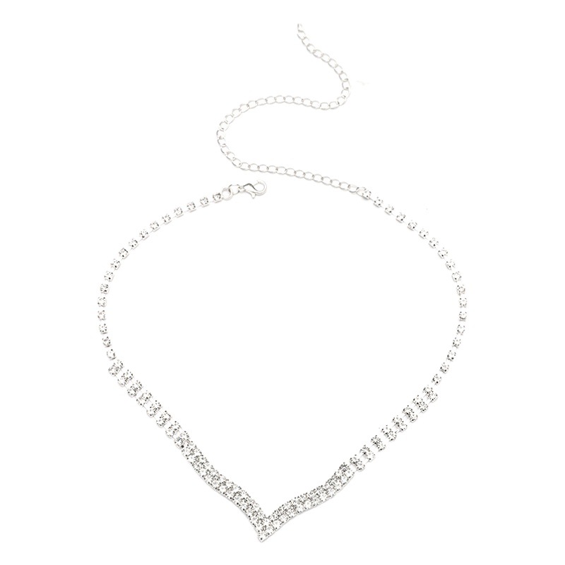 Amazon Aliexpress Dinner Party Jewelry Fashionable, Simple and Elegant Tassel Rhinestone Claw Chain Set