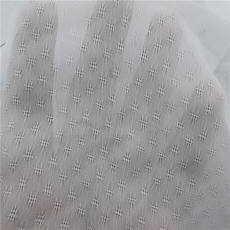 New jacquard hollow plaid chiffon fabric soft and comfortable suitable for spring and summer underwear underwear pajamas fabric