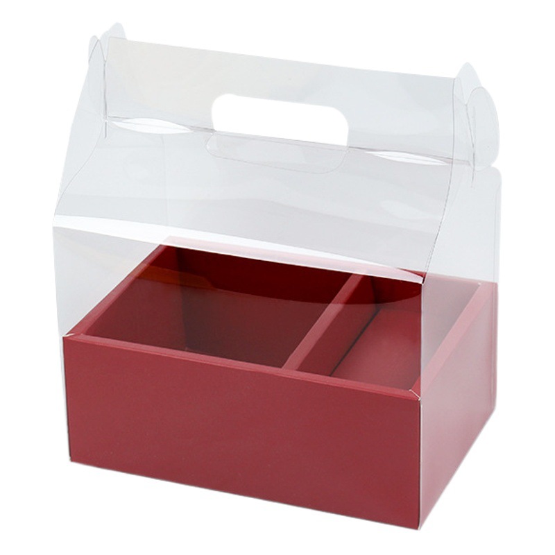 4inch All-In-One Packaging Box for Flowers and Cakes, Transparent Flower Arrangement Box, Mid-Autumn Mooncake Gift Box, Floral Paper Box, Pastry