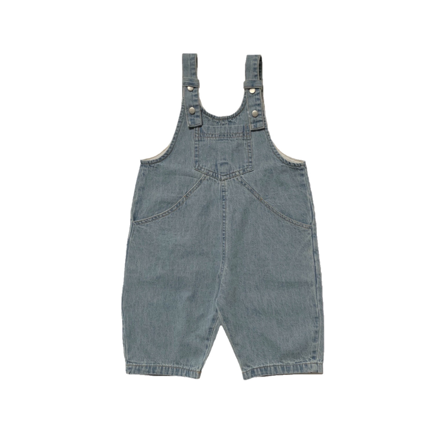 Picture of GL-kids Korean Style New Summer Children's Thin Denim Sling Suspender Pants Retro Loose Suspender Pants for Men and Women
