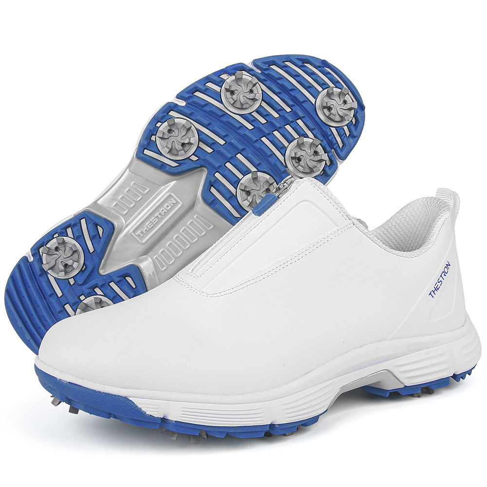 Le Chuang THESTRON Men's Waterproof Non-Slip Golf Shoes Professional plus size with Nails 39-49 Golf Transport
