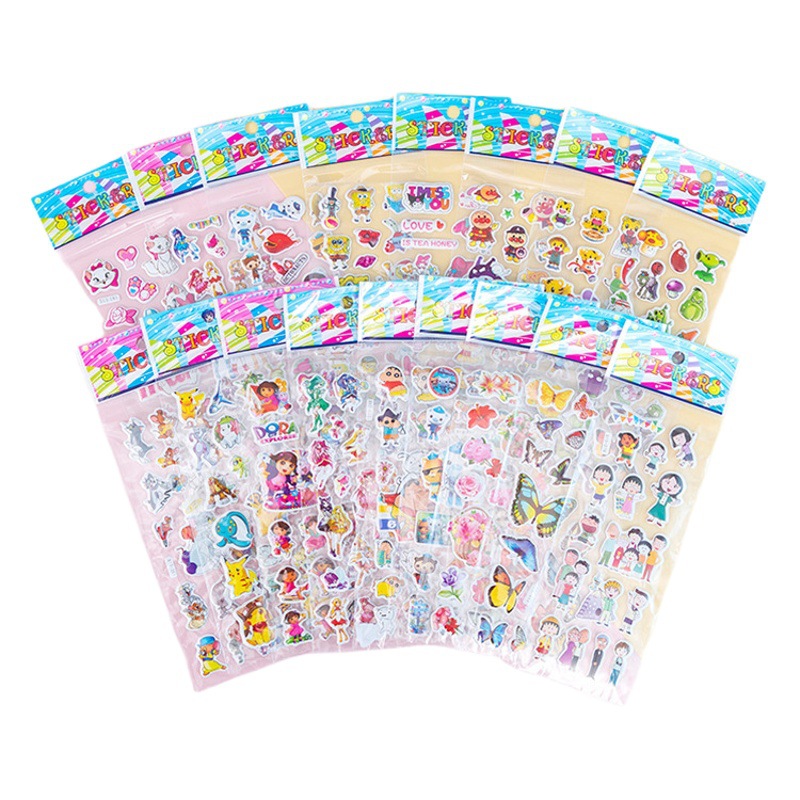Picture of 3D bubble stickers children's cartoon stickers cartoon princess stickers kindergarten reward stickers wholesale