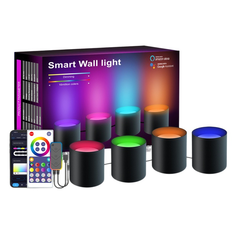 LED graffiti smart wall Music Sync home decoration WiFi wall light with Alexa multicolor wall light LED light