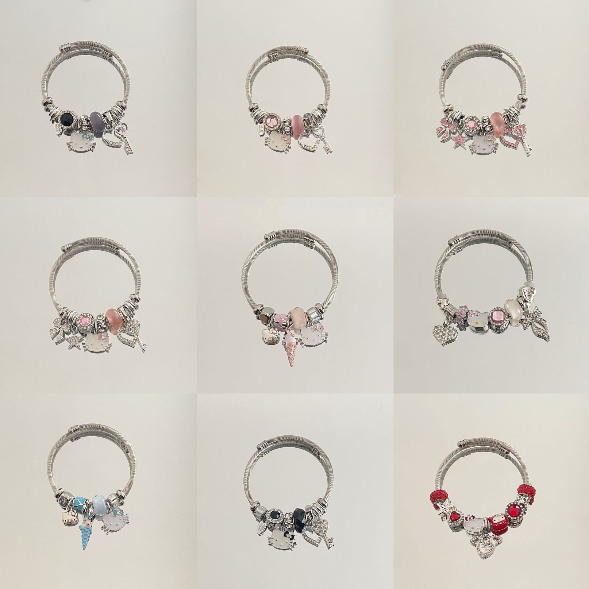 Cross-border Korean version of small fresh cute cat Mori students girlfriends stainless steel titanium steel bracelet bracelet women's bracelet bracelet