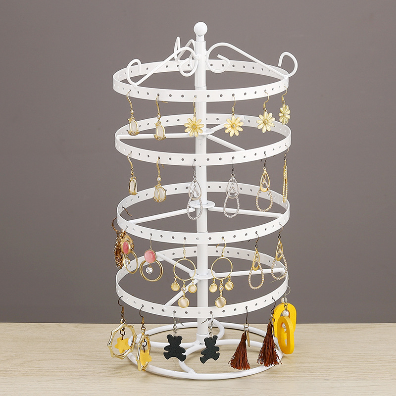 Picture of Iron Rotating Earring Rack Home Storage Jewelry Rack Earring Rack Desktop Stall Earring Rack Jewelry Display Rack
