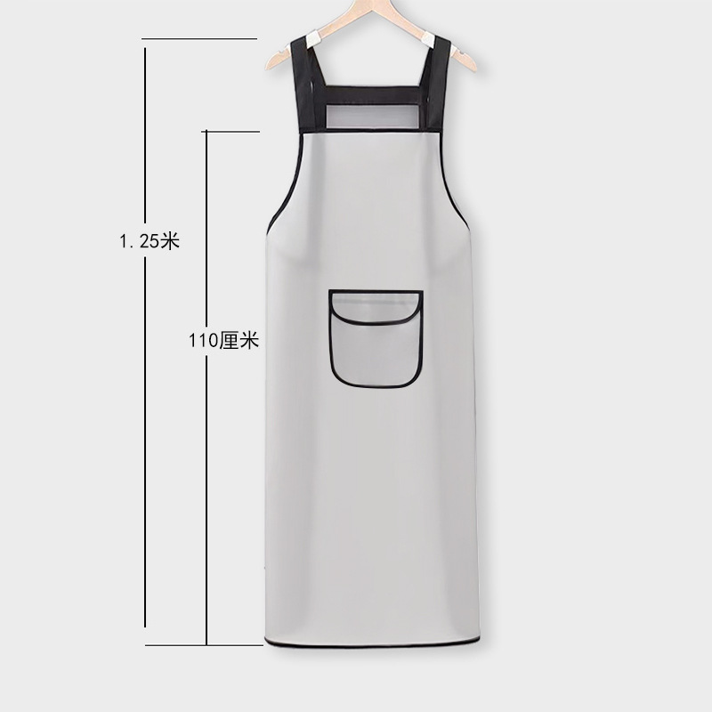 Picture of Long waterproof oil apron adult household kitchen cooking large men's and women's aquatic dishwashing restaurant work clothes wholesale