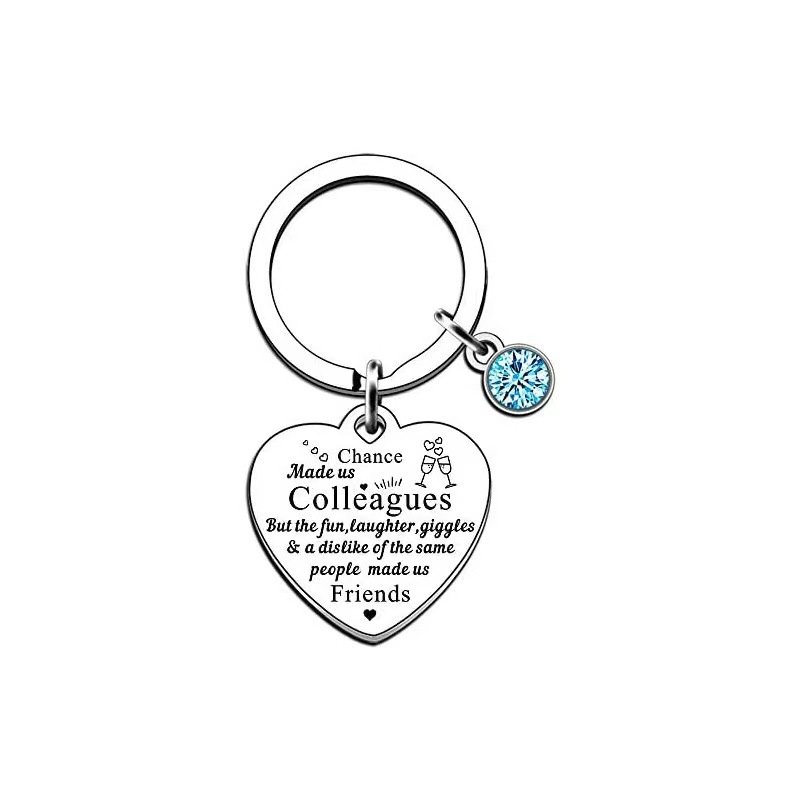 Amazon blast chance made us colleagues stainless steel keychain gift lettering gift