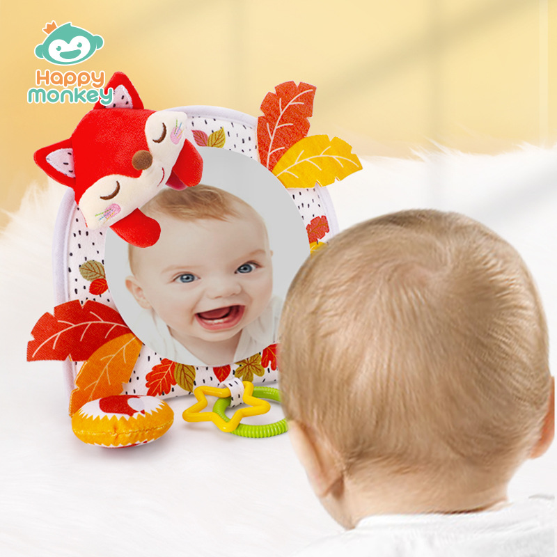 Happy Monkey Baby Observation Mirror Baby Safety Seat Car Pendant Car Coaxing Artifact Cognitive Mirror