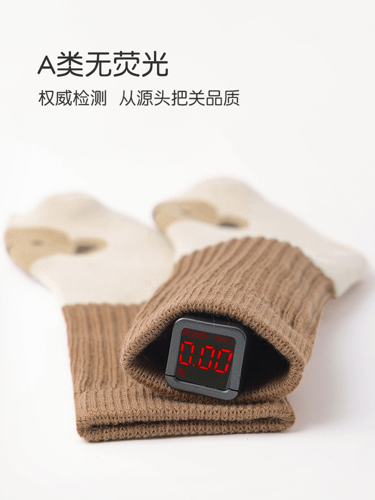 Picture of 5 pairs-baby socks wholesale autumn and winter thickened cartoon animal terry socks combed cotton class A warm male baby socks