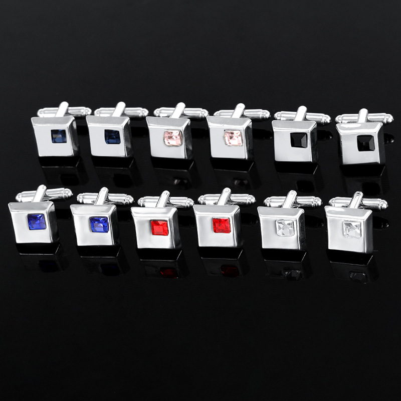 Picture of Cross-border Amazon eaby hot selling European and American fashion men's French shirt personalized diamond cufflinks accessories