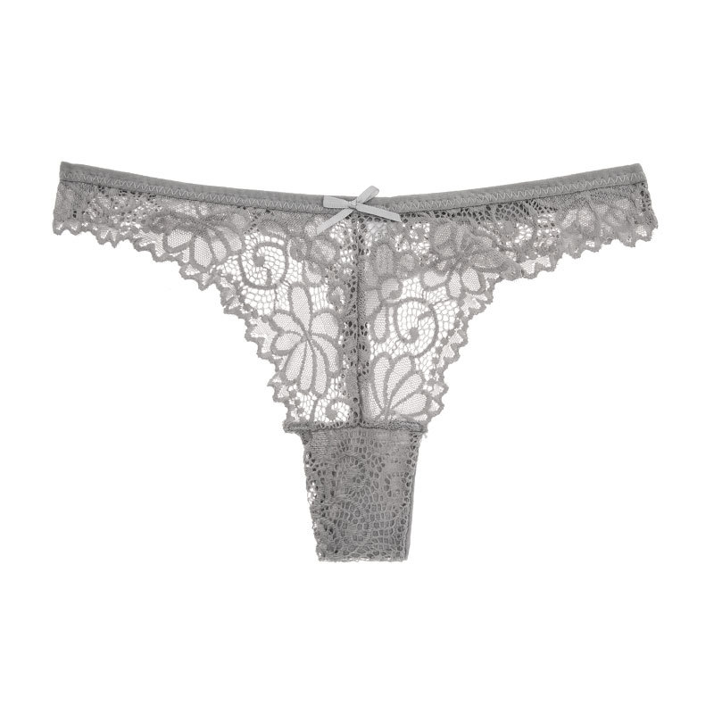 Picture of Thong Women's European and American Foreign trade sexy lace sexy women's underwear Low Waist Seamless transparent hollow T pants