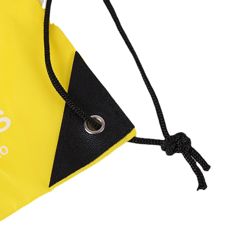 Picture of Red polyester drawstring bag manufacturer set in stock drawstring backpack travel storage bag custom logo