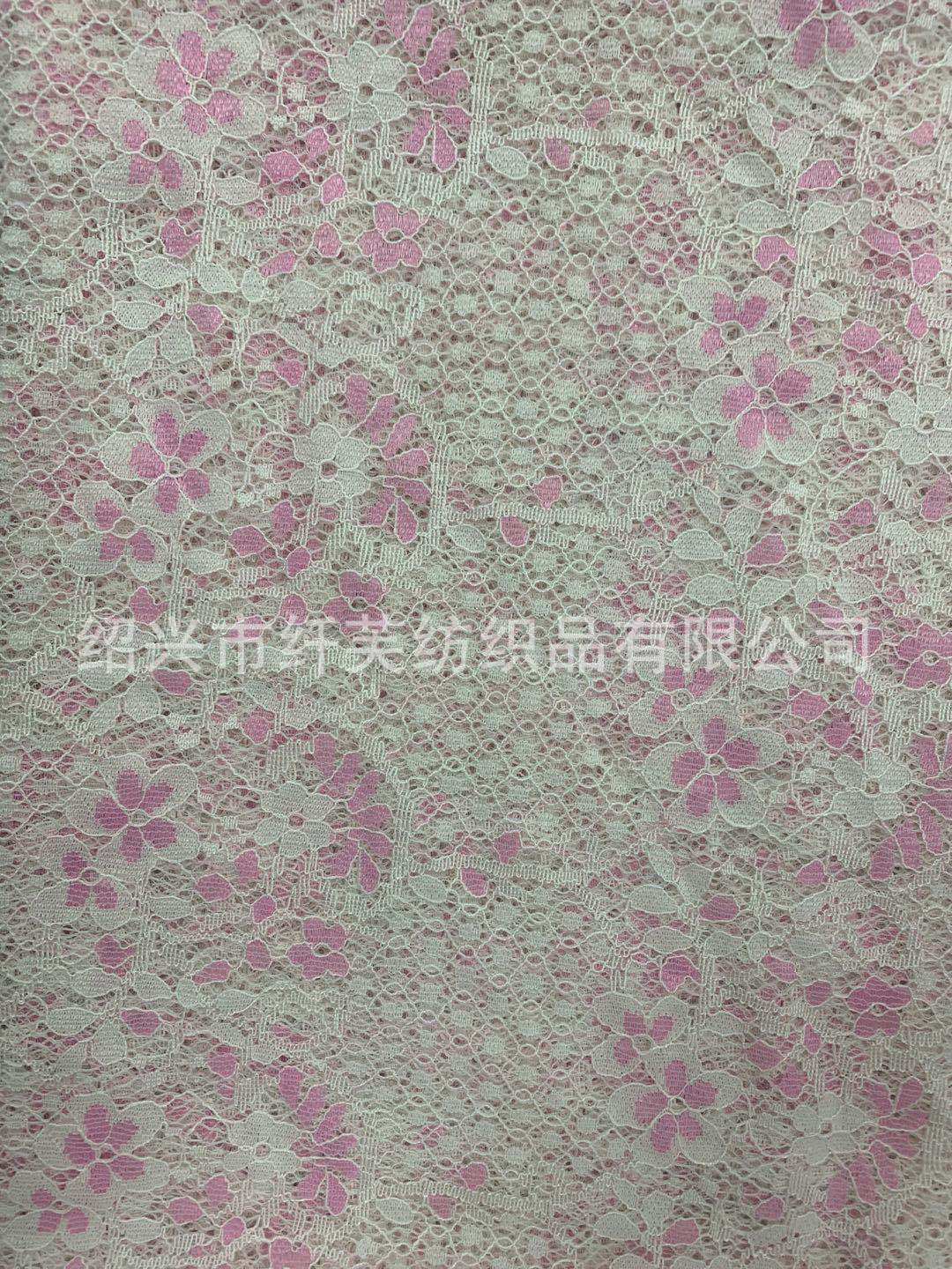 Picture of Autumn and winter new brocade cotton lace fabric two-color elastic flower lace fabric dress dress clothing fabric