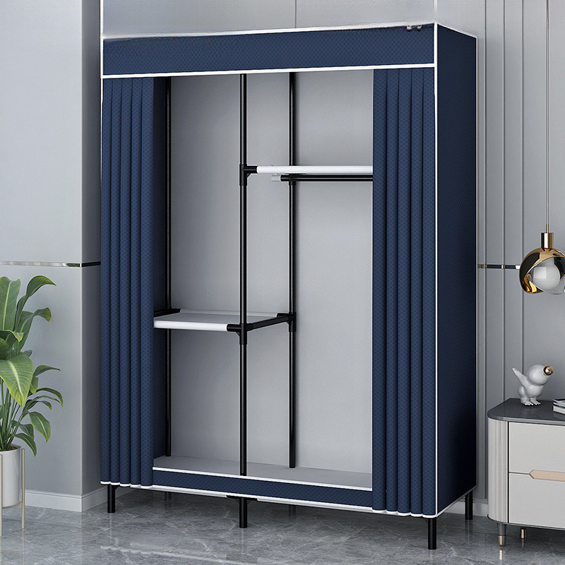 Picture of Simple wardrobe home bedroom durable thickened assembly sturdy single thickened small apartment rental small wardrobe