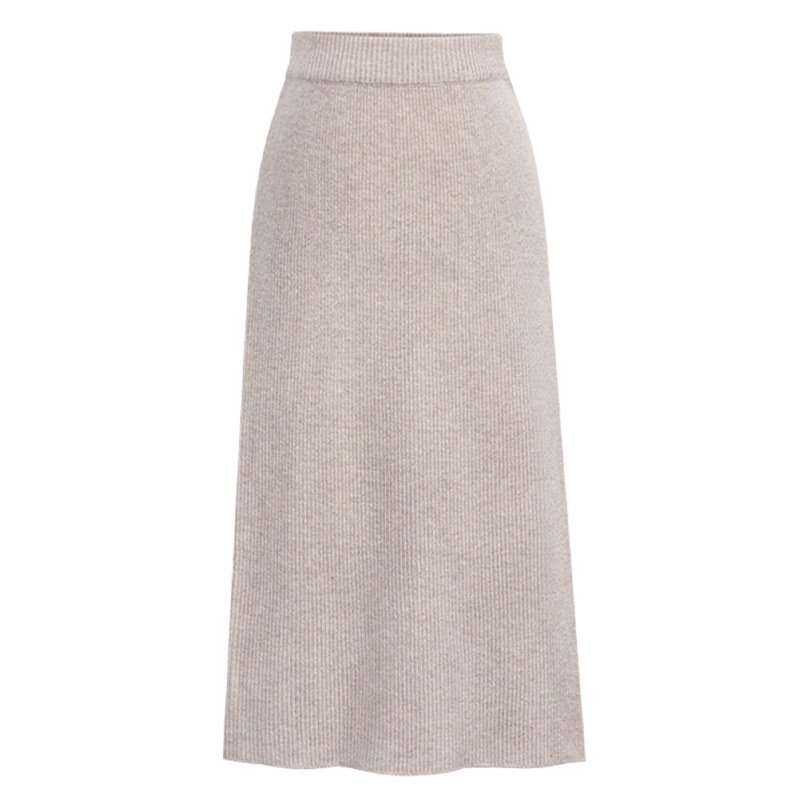 Picture of Skirt women's slimming mid-length plus size woolen skirt split hip skirt one-step skirt high waist long skirt 75cm