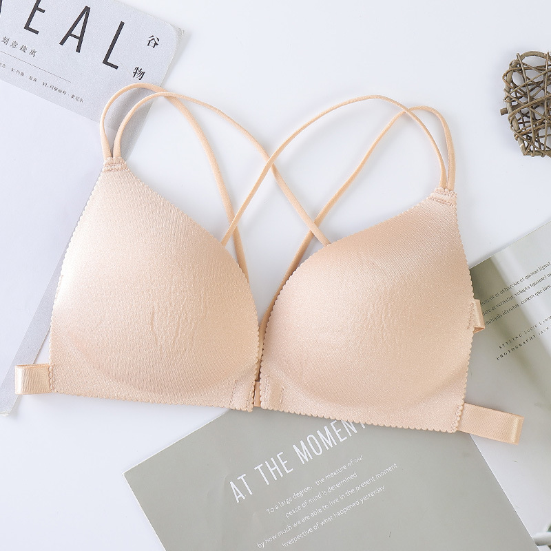 Picture of Beautiful Back 3D Front Button Wrapped Chest Intimates Girl Student Suspender Tube Top Sports Sexy Wire-Free Bra Vest Intimates