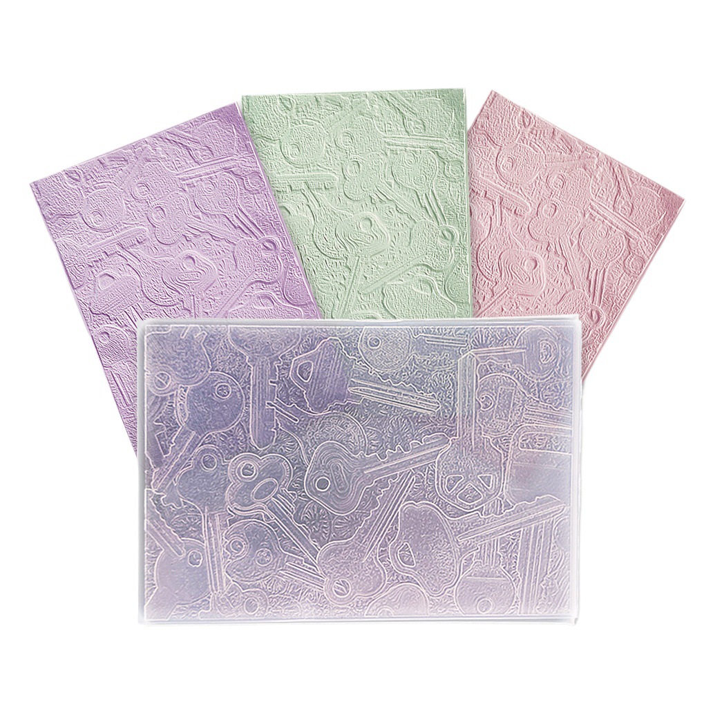 Key chipping texture 3D Folders embossing template decorative photo album DIY scrapbook craft dies