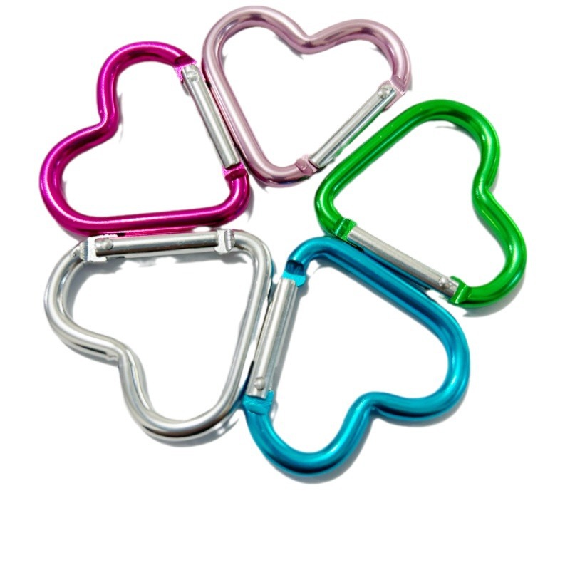 Picture of Love Carabiner 44*40mm Backpack with Heart-Shaped Backpack Buckle, Water Bottle Buckle, Heart-Shaped Aluminum Alloy Carabiner