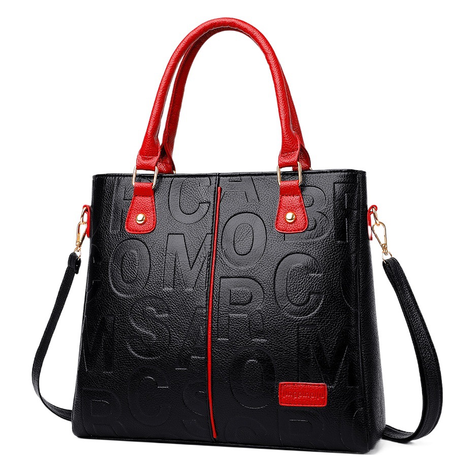 Handbag New elegant messenger bag large capacity Internet celebrity same style western style soft leather texture embossed shoulder bag for women