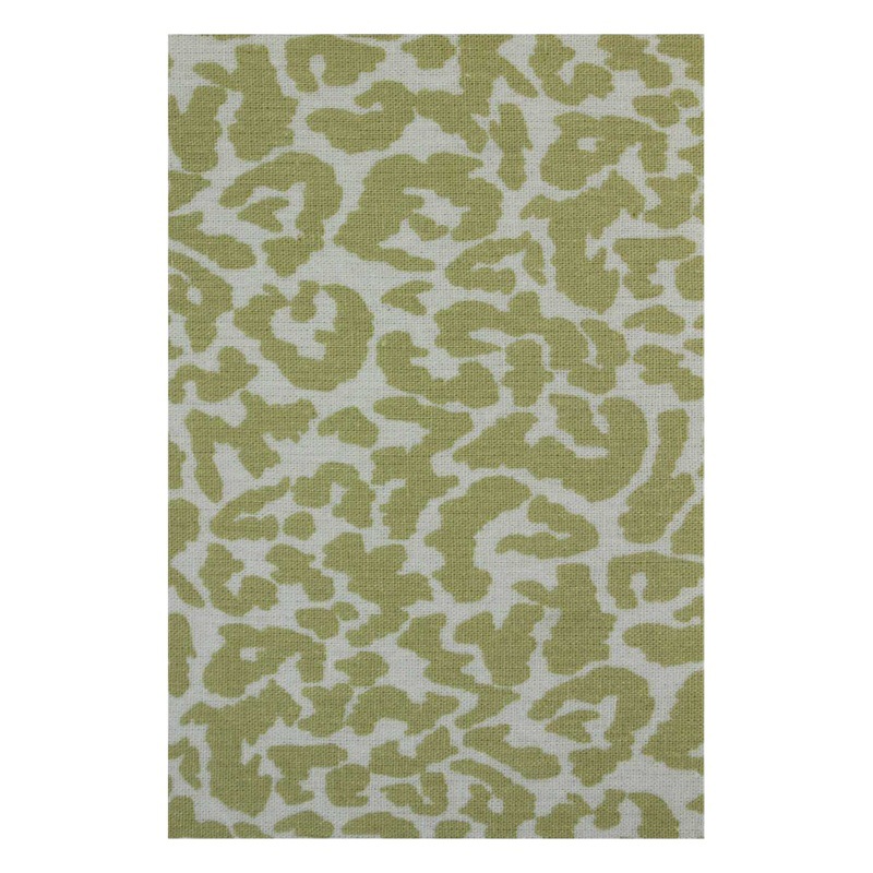 70% V30%L blended 10*10 linen sticky white background yellow leopard print reactive printed women's clothing shirt fabric