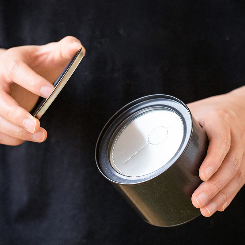 Metal Tinplate Can with Sealed Bottom, Mini Empty Box, Universal Small Round Tea Can, Classy Boutique Tea Can Storage Box