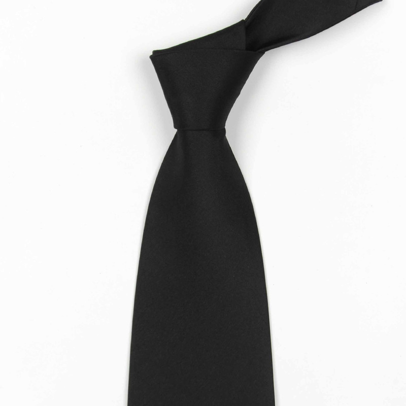 Picture of Lazy zipper easy to pull men's formal business 10cm pure blue red black professional work high quality tie
